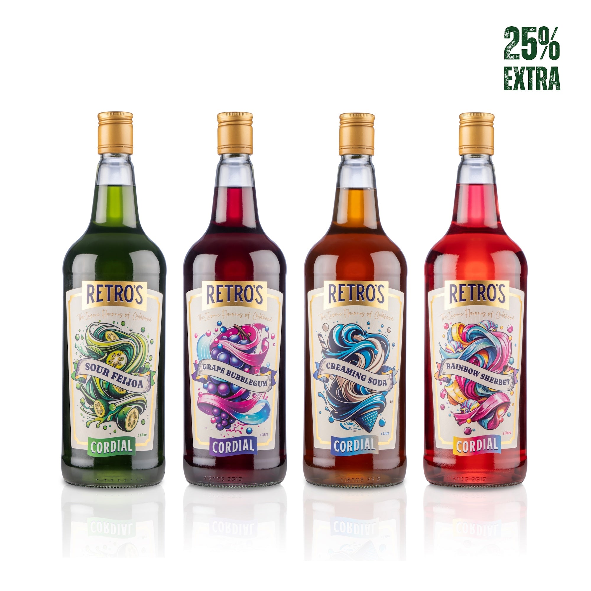 Retro's Mixed 4 Pack 1L