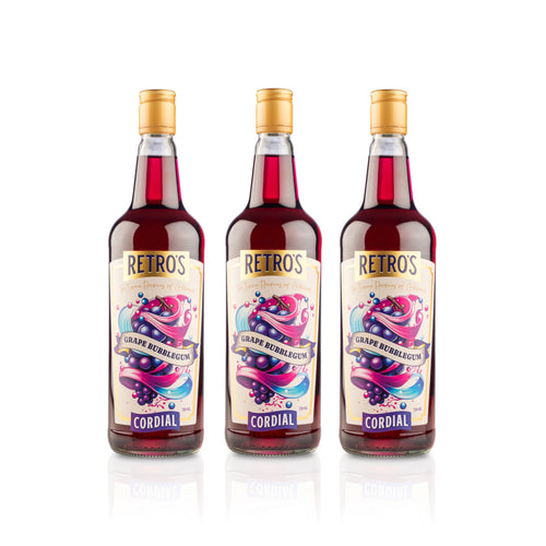 Retro’s Grape Bubblegum Cordial 750mL