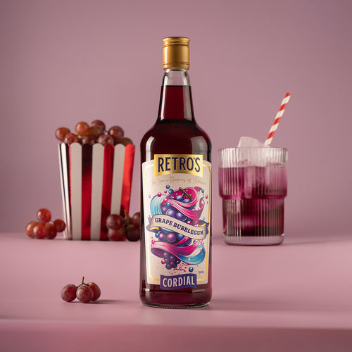 Retro’s Grape Bubblegum Cordial 750mL