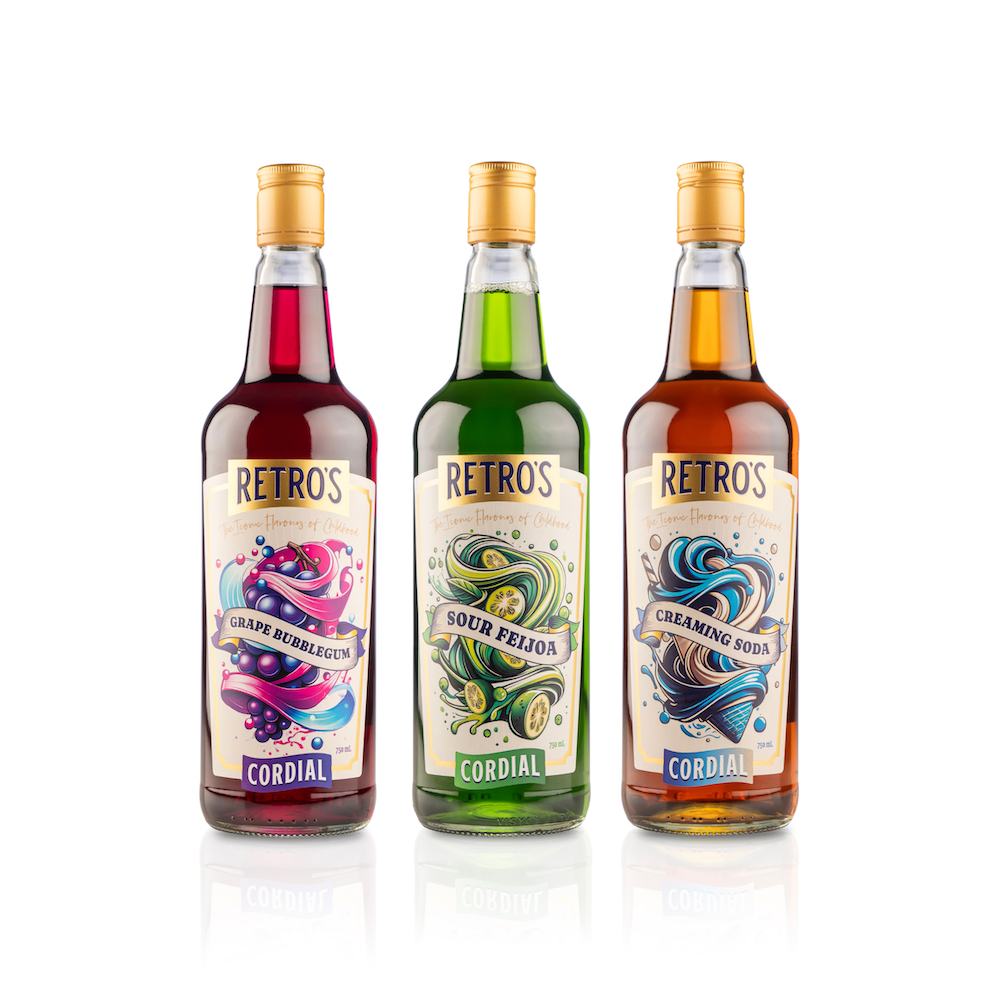 Retro’s Mixed 3 Pack Cordial 750mL