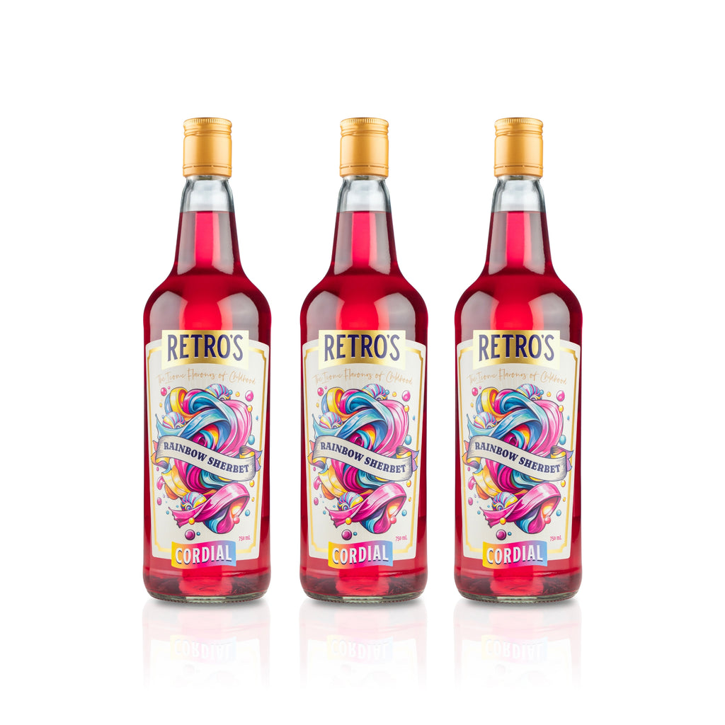 Retro's Rainbow Sherbert Cordial 750mL